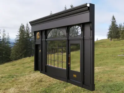 front cafe coffee shop 3D model  3D model