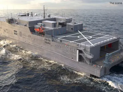  Apalachicola EPF 13 Military Transport Vessel Gray 