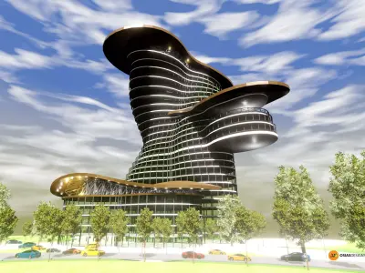 turning twisted bldg model 3D model