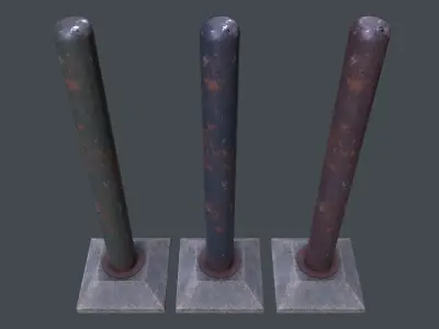 Post Barrier 3D model