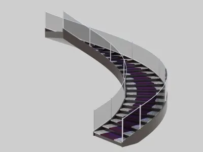 Modern Architectural Spiral Staircase 3D model