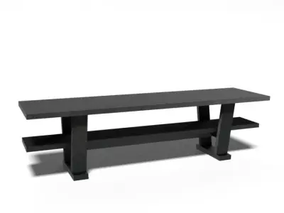 Long Table Free low-poly 3D model