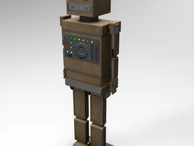 Shikaku The Hipster Robot Next Gen PBR Game and Render Ready Low-poly 3D model