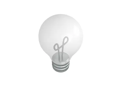 Light Bulb v1 005 Low-poly 3D model