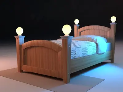 Cartoon Child Bed 3D model