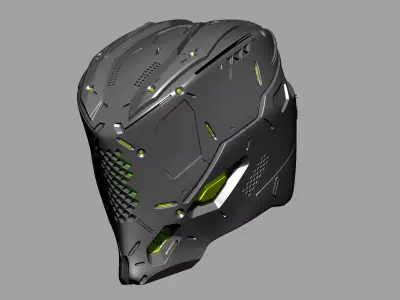 Mecha Head Sculpt - High Poly 3D model