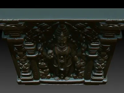 Indian Temple Wall basrelief 17 240614 3D print model