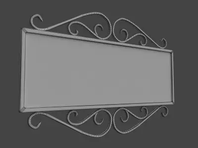 Welcome Sign No Text  3D model