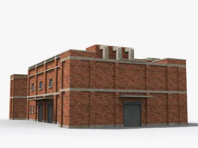 Factory xx4 Low-poly 3D model