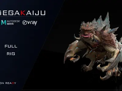 Megakaiju 3D Model - Maya Project 3D model