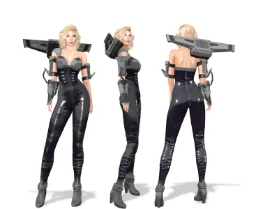 Sci-fi Armoured Suit Arm Armours Boots Low-poly 3D model