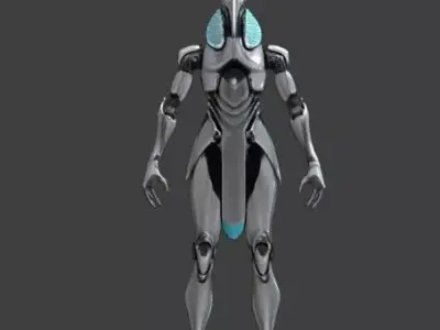 Alien Mech Robot Sci-Fi Futuristic Character Low-poly 3D model