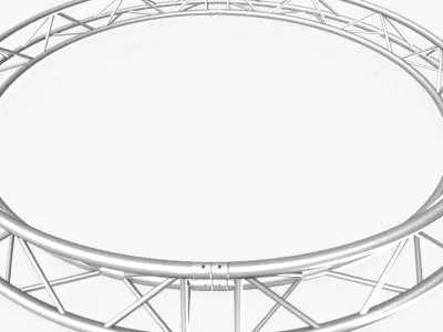 Circle Triangular Truss Full diameter 300cm 3D model