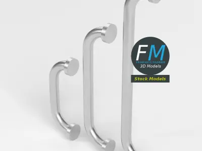 C-type door handles 3D model