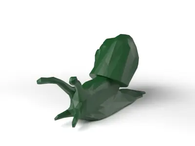 Snail Low Poligonal Low-poly 3D model