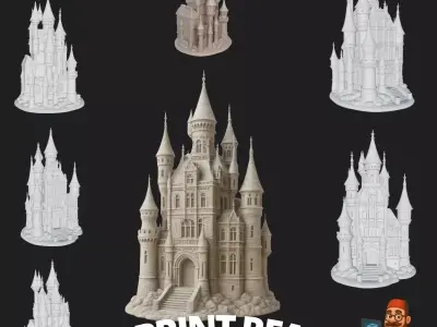 From the Bavarian Alps to Your Home Neuschwanstein Castle  3D print model