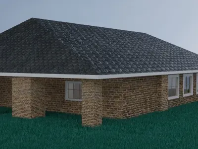 House design exterior and interior 3D model