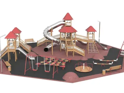 Children Playground 3D model 2