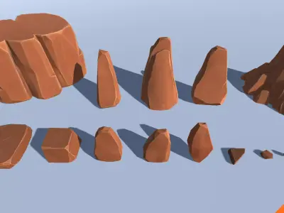 CB Stylized Rock Pack Low-poly 3D model