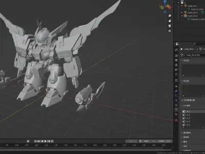 Maneuvering gundam 3D model