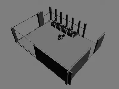 office workstation ws855 a07 3D model