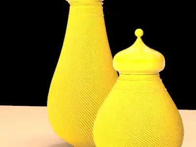 two arab vases or cup 3D model