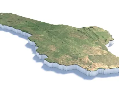 Benin Country Terrain 3D model