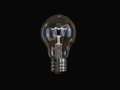 Realistic 3D model of a classic light bulb 3D model