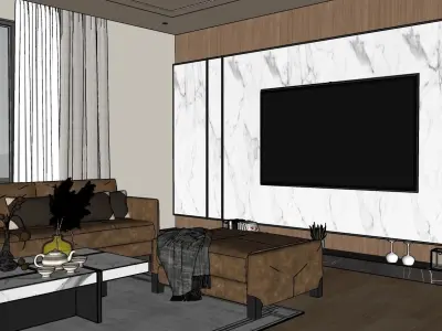 Full Furnished modern House 426 3D model