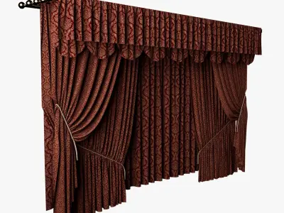 Detailed Curtains 3D model