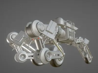 Futuristic Trike High Poly Version 4 3D model