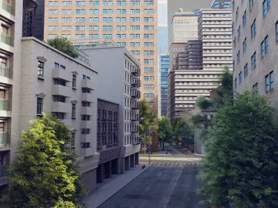 City C1 Low-poly 3D model