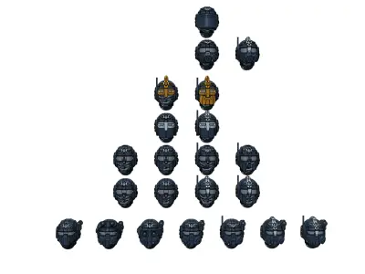 Midgardia 144th Guardsmen Helmets 3D print model