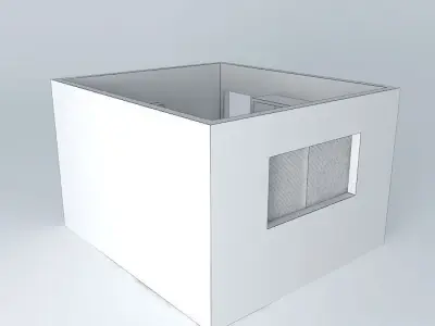 taniaorkut cube with orange window Free 3D model