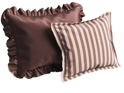 Set decorative pillows 3 3D model