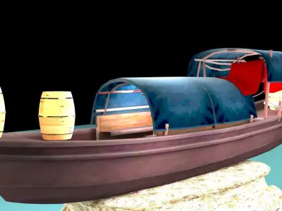 Chinese junk boat 3D model