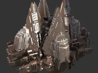 District 10 Mothership Tower 8  3D model
