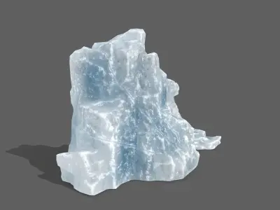 Ice Set piece of Low-poly 3D model
