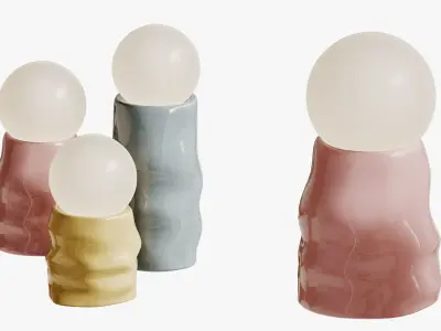 Table Lamp Handmade Ceramic Glossy Lamp 3D model