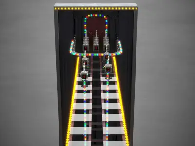 Squid Game the glass bridge in vip room 3D model