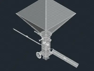 Satellite - Space Mirror 3D model