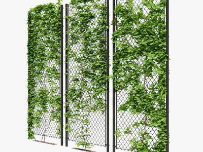 Ivy on fence three 3D model