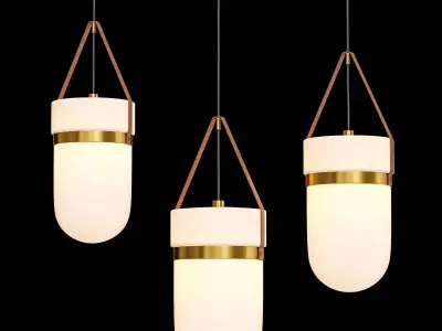 Cylinder Pendant Lamp Low-poly 3D model