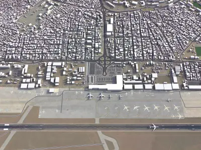 Luanda - Quatro de Fevereiro Airport - LAD Low-poly 3D model