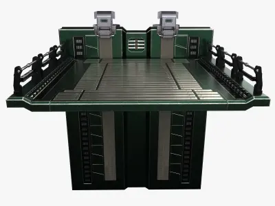 Sci fi elevator Low-poly 3D model