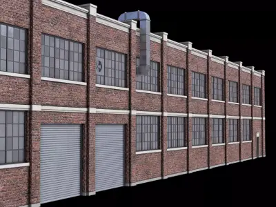 6 Industrial Buildings Collection PBR 3D Model Pack