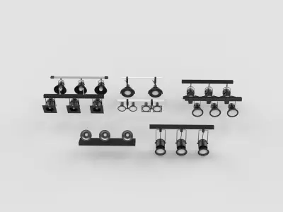 stage light set 3D model