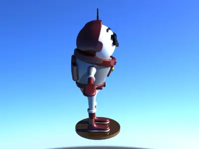 Cartoon Robot 3D model get