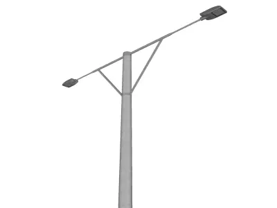Concrete Lamp Post - Light Pole - Light Post - Street Light 12 3D model