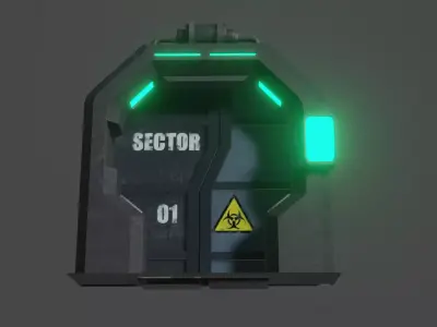 scifi door  3D model